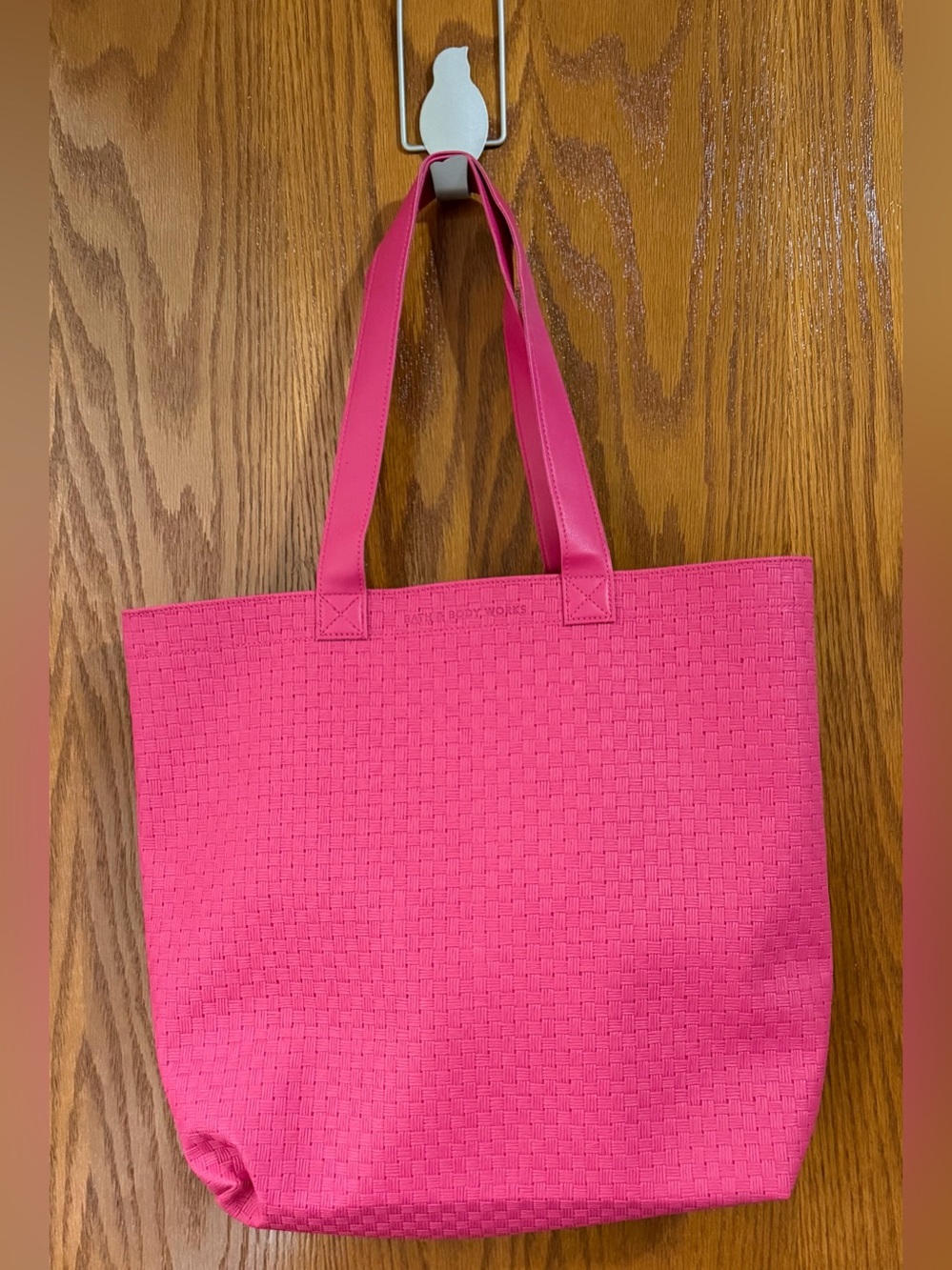 NWOT. Bath & Body Works Limited Edition Brightest Bloom Woven Pink Tote Bag